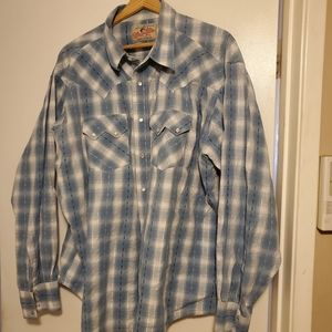 Wrangler pearl snap shirt.